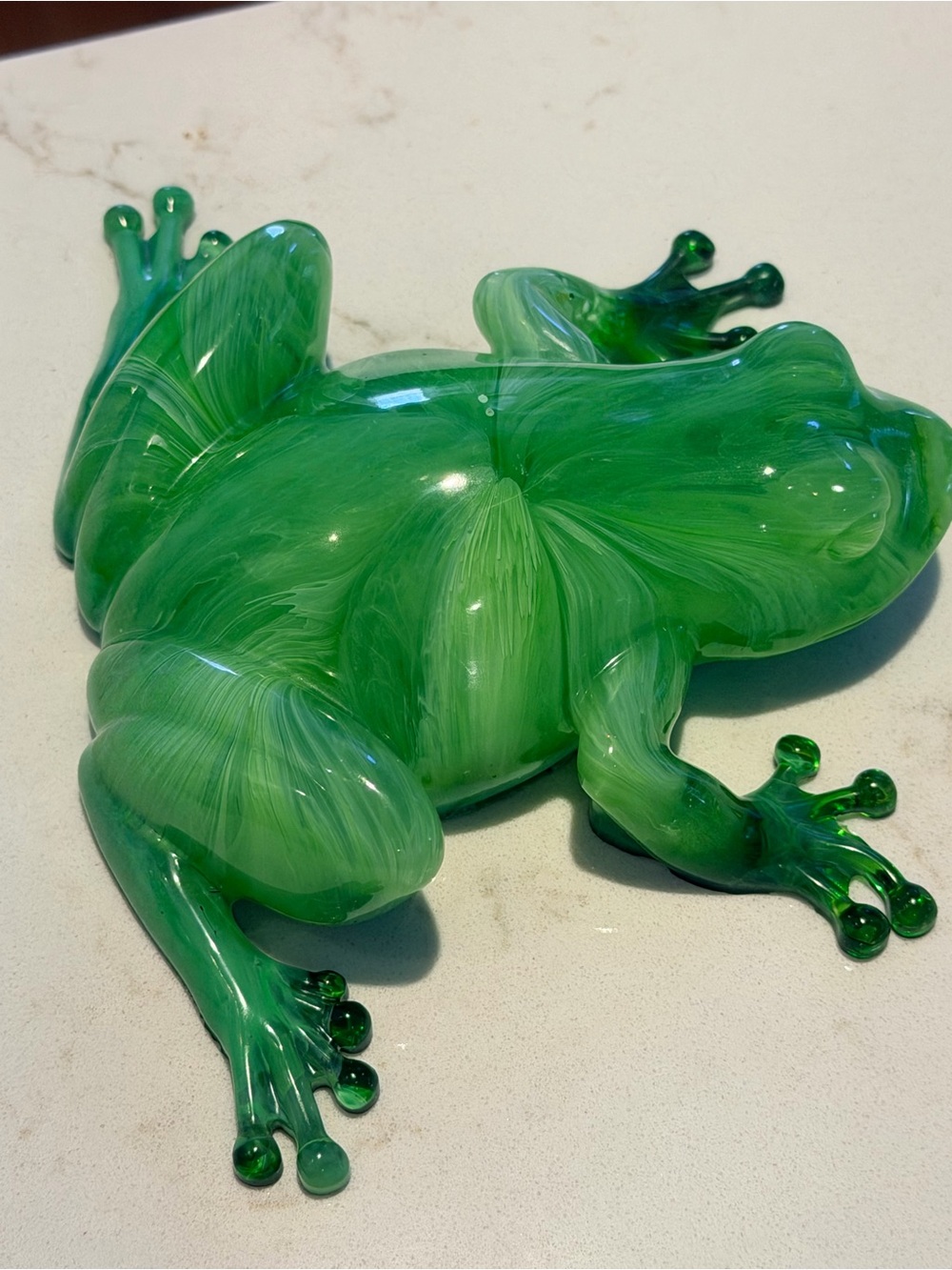 Green Decorative Resin Frog Figurine